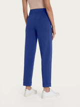 Pantalone a carota con tasche in Compact Light  Blu Donna - Ragno