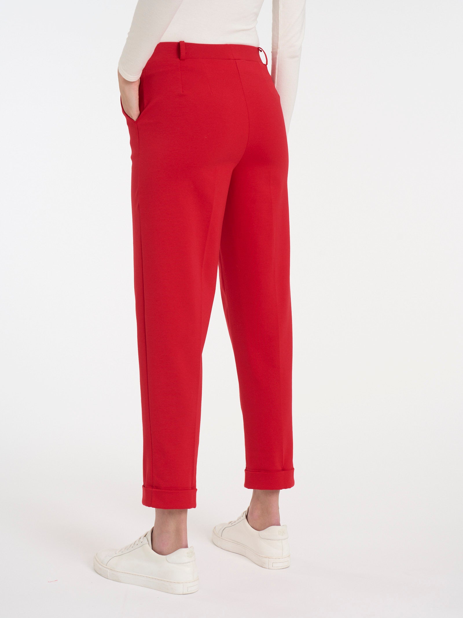 Pantalone a carota con tasche in Compact Light  -  - Ragno