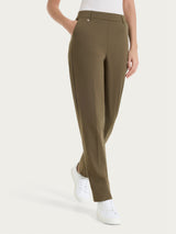 Pantalone a carota con tasche in Compact Light  Verdi Donna - Ragno