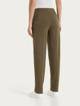Pantalone a carota con tasche in Compact Light  Verdi Donna - Ragno