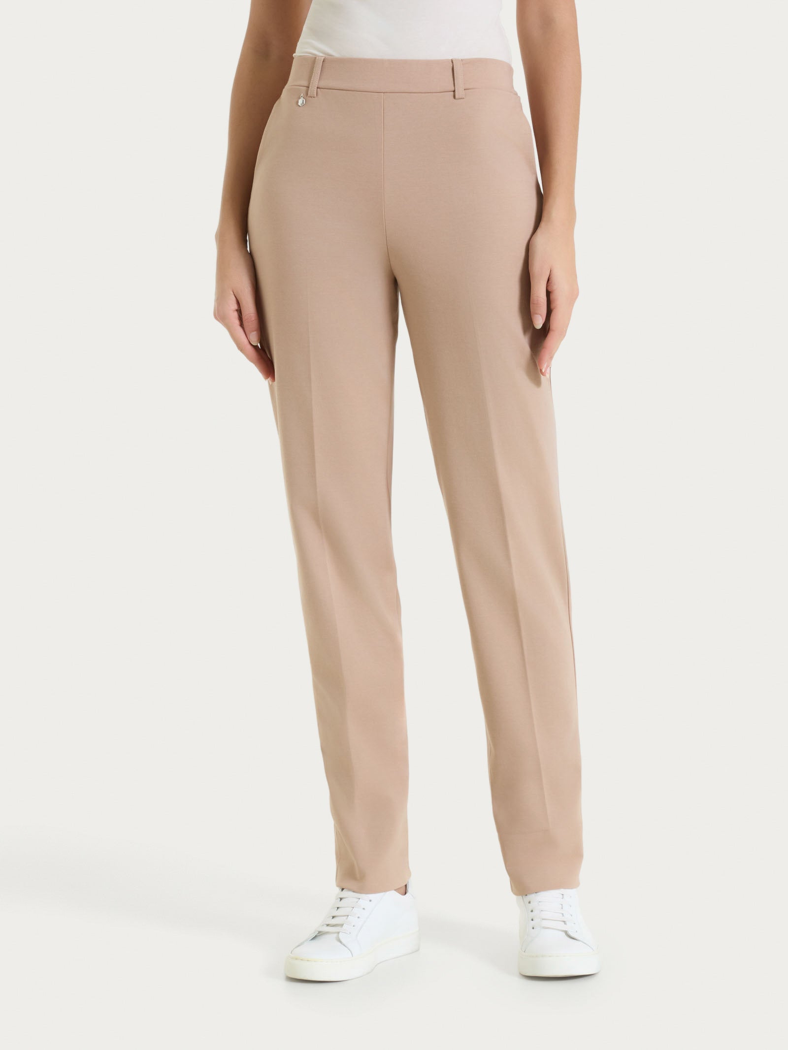 Pantalone a carota con tasche in Compact Light  Marroni Donna - Ragno