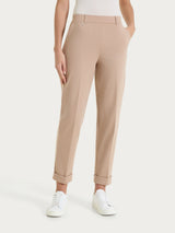 Pantalone a carota con tasche in Compact Light  Marroni Donna - Ragno