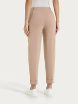 Pantalone a carota con tasche in Compact Light  Marroni Donna - Ragno