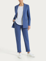 Pantalone a carota con tasche in Compact Light  Blu Donna - Ragno