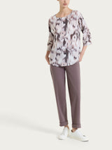 Pantalone a carota con tasche in Compact Light  Marroni Donna - Ragno