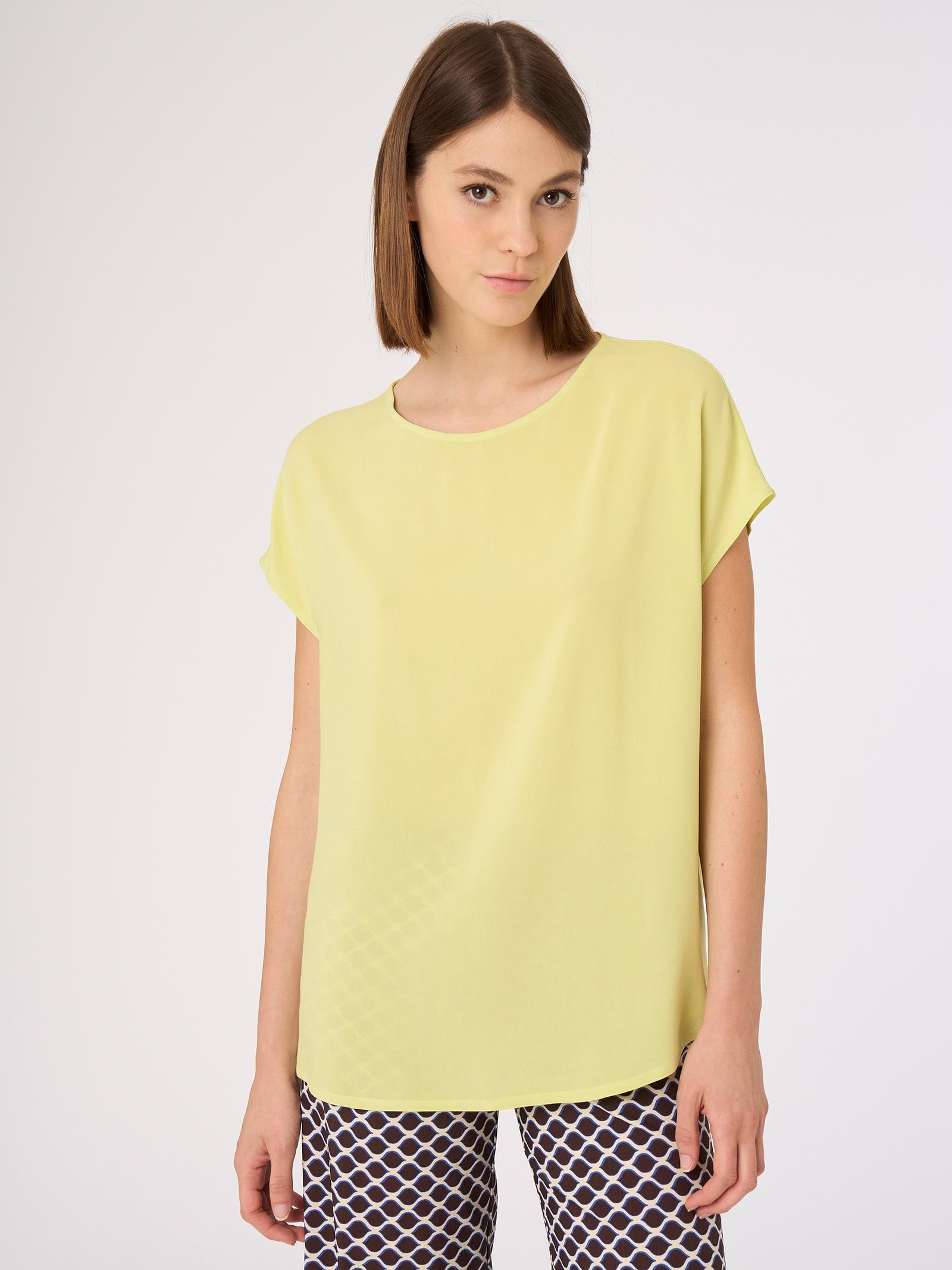 Blusa in twill di EcoSeta -  - Ragno