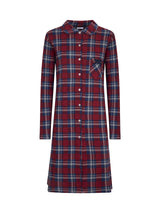 Camicia da notte aperta in stampa tartan -  - Ragno