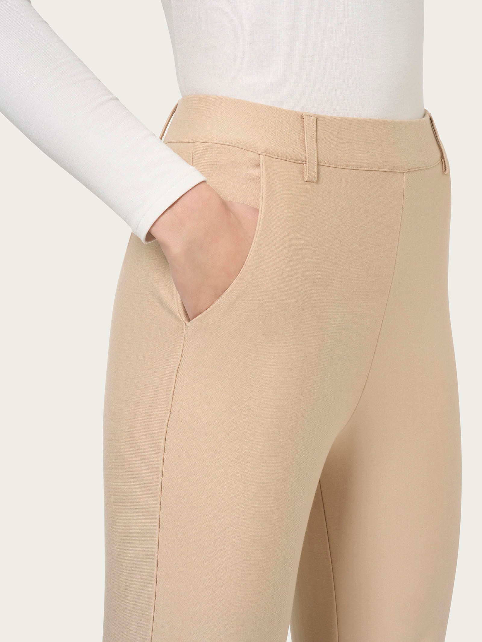 Pantalone chino slim con tasche in tessuto Compact -  - Ragno