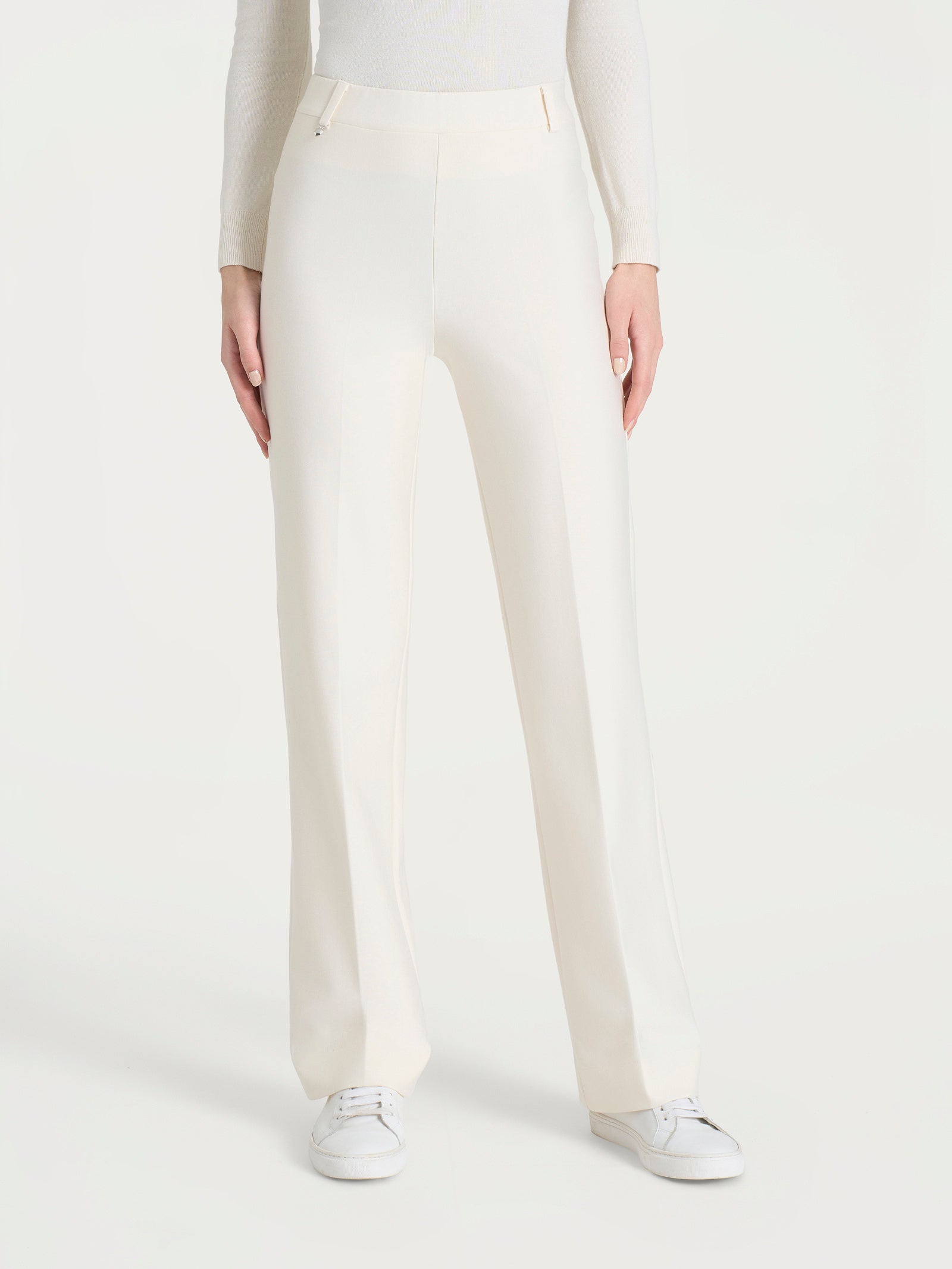 Pantalone ampio in Compact Bianchi Donna - Ragno