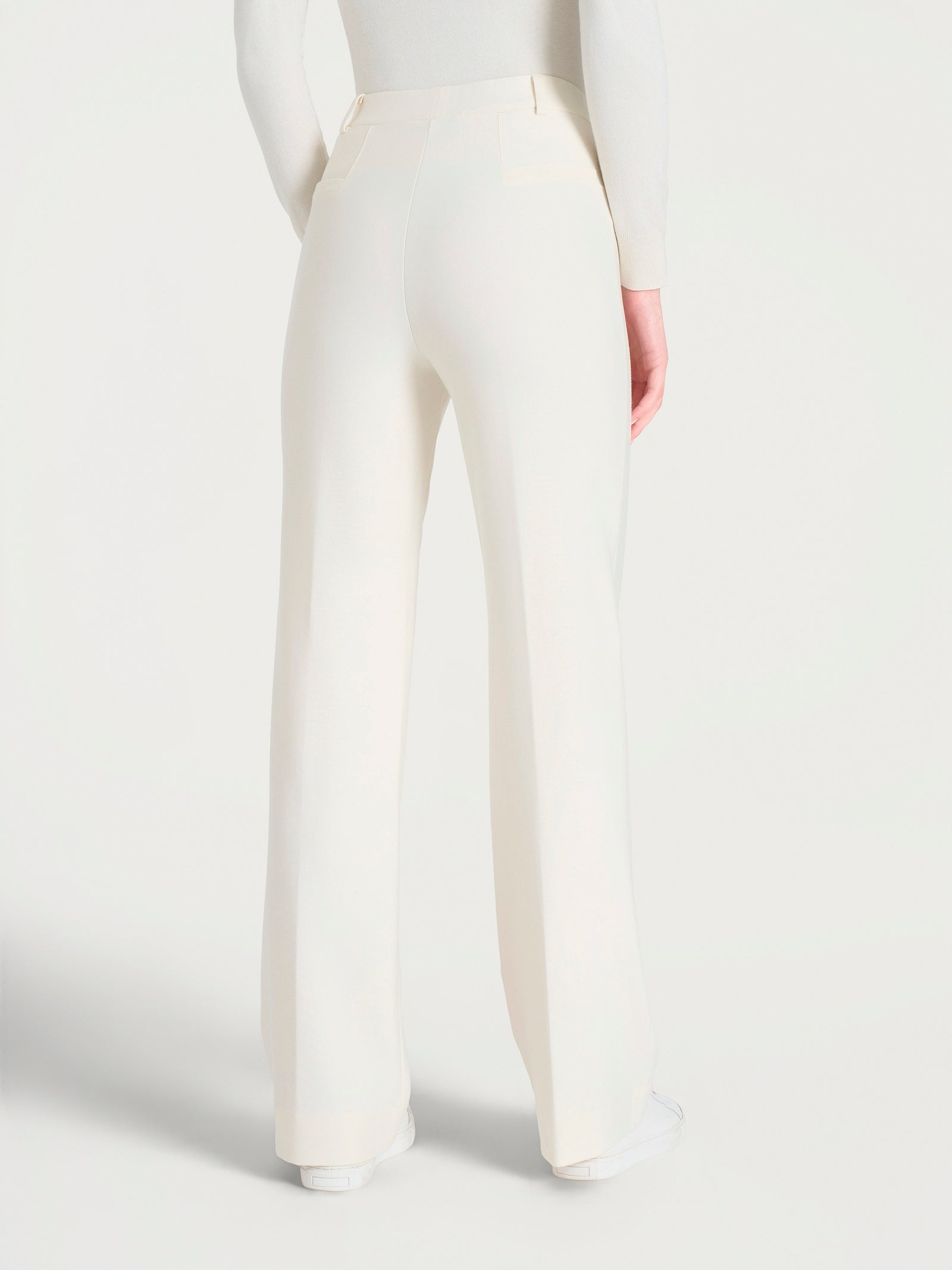 Pantalone ampio in Compact Bianchi Donna - Ragno