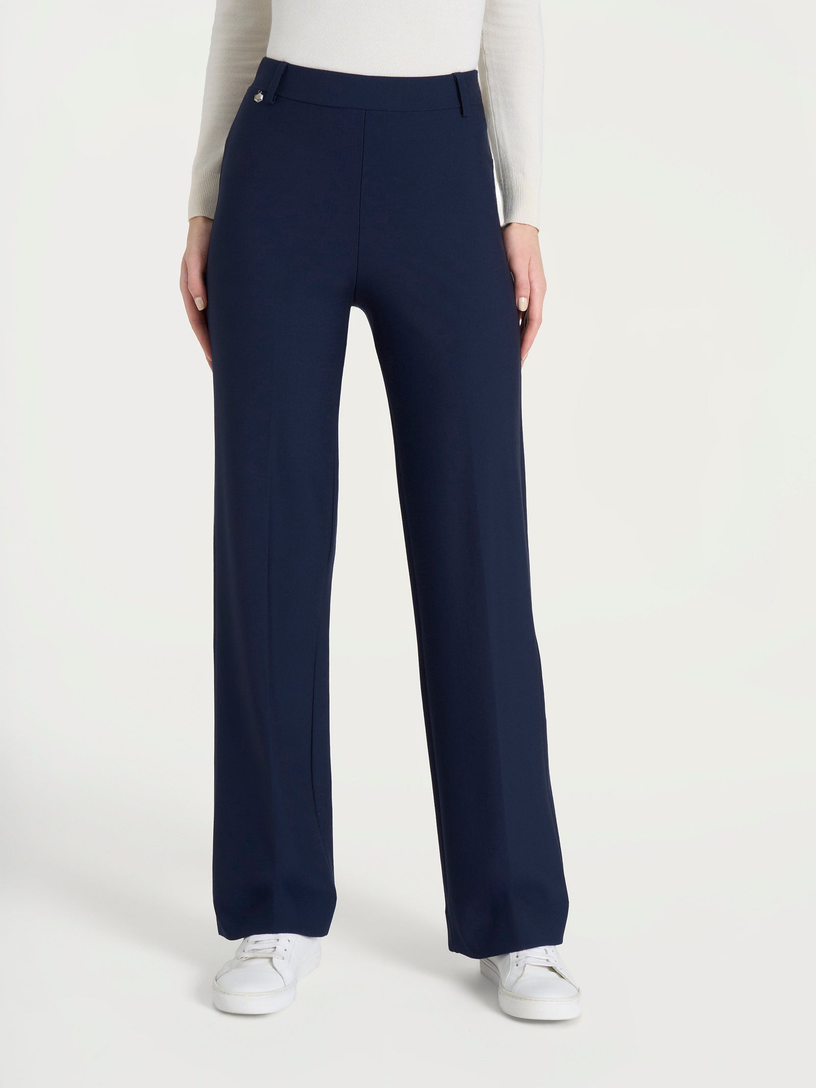 Pantalone ampio in Compact Blu Donna - Ragno