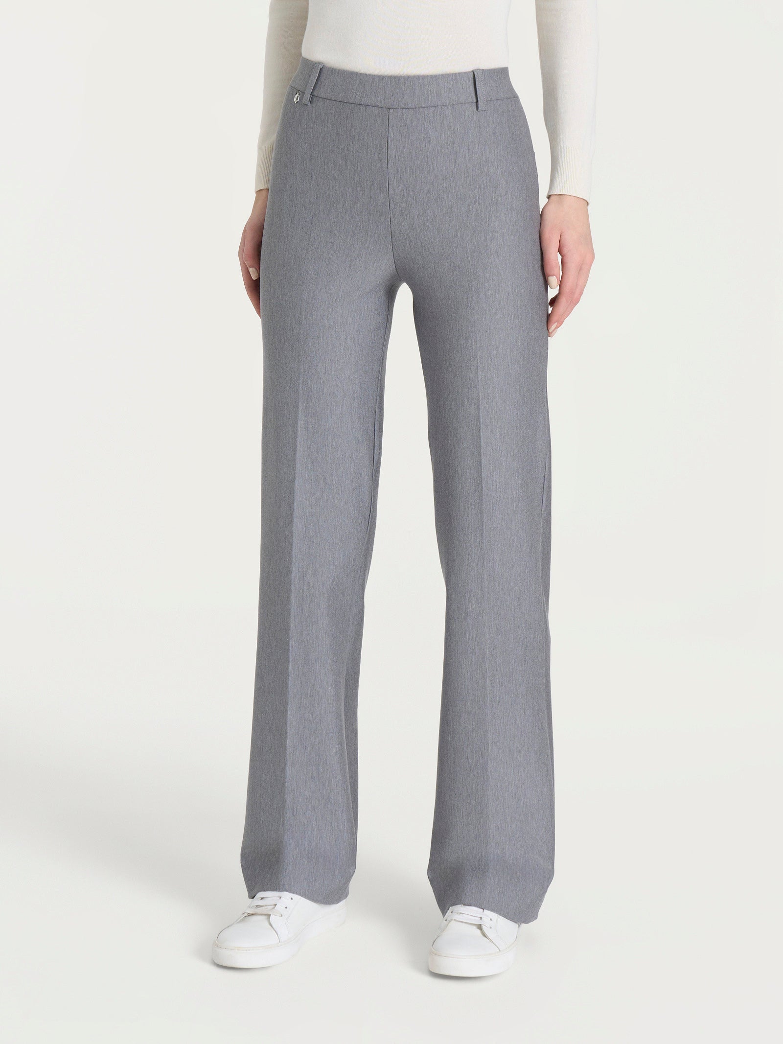 Pantalone ampio in Compact Neri Donna - Ragno