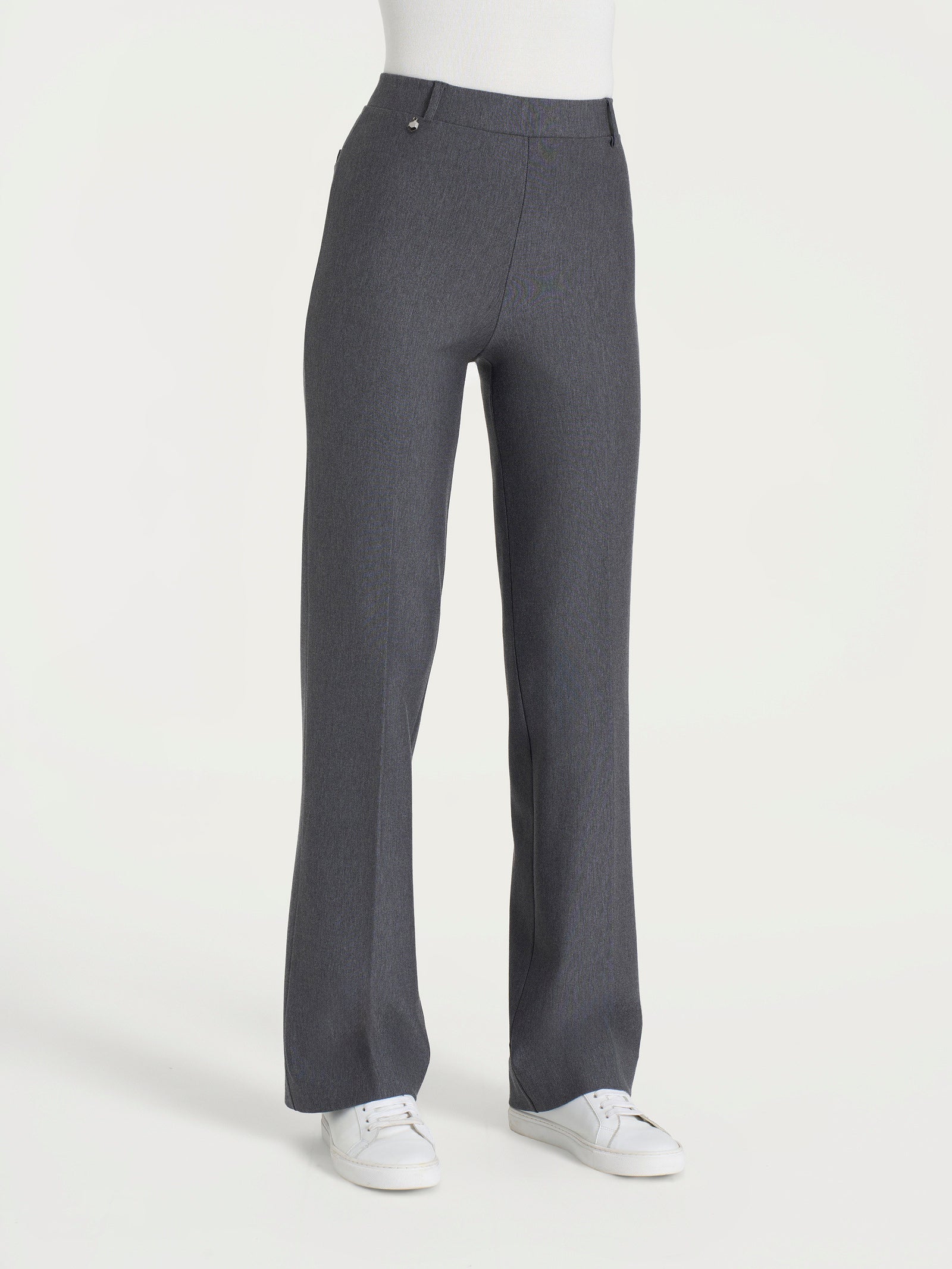 Pantalone ampio in Compact Neri Donna - Ragno
