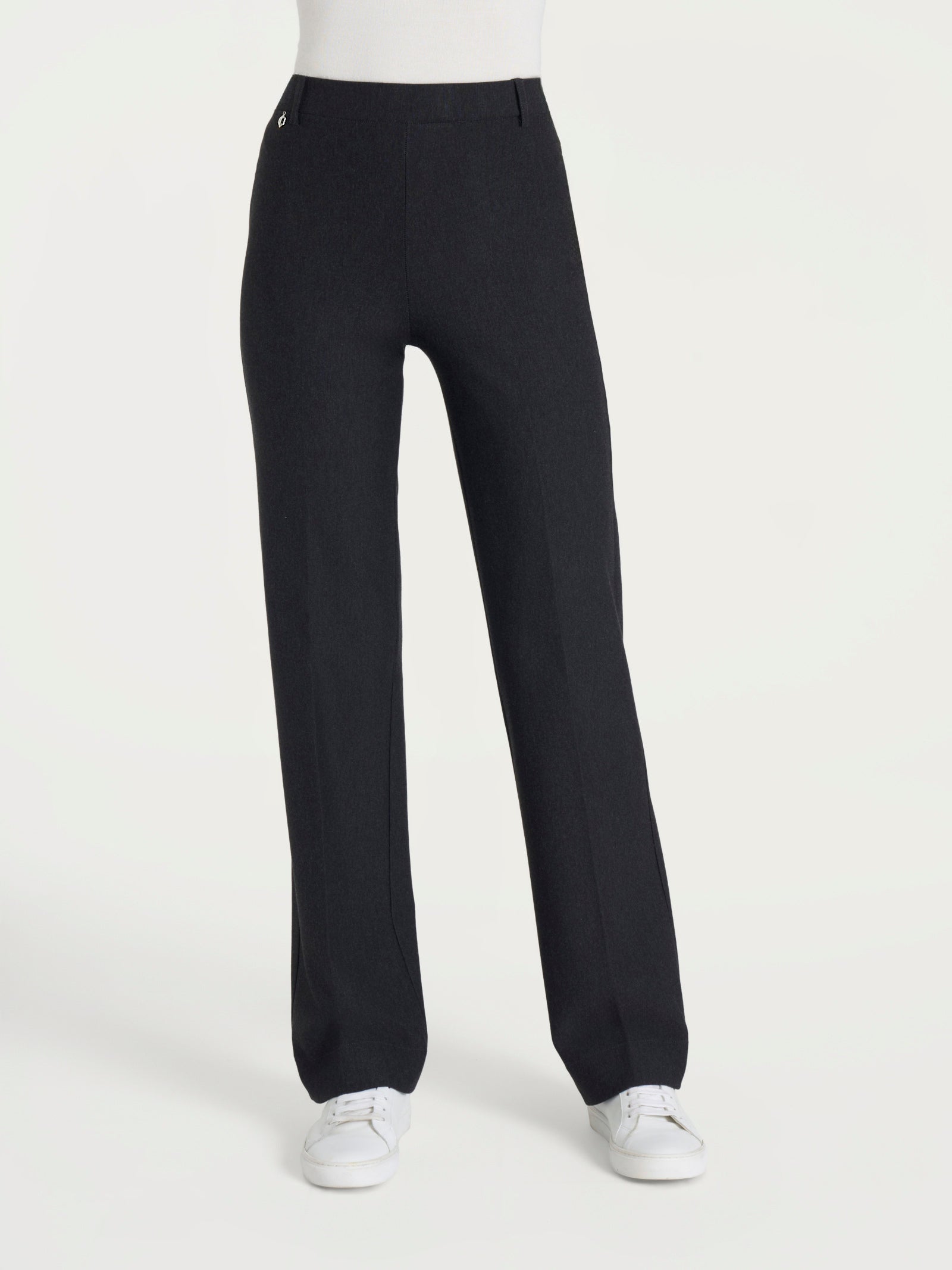 Pantalone ampio in Compact Neri Donna - Ragno