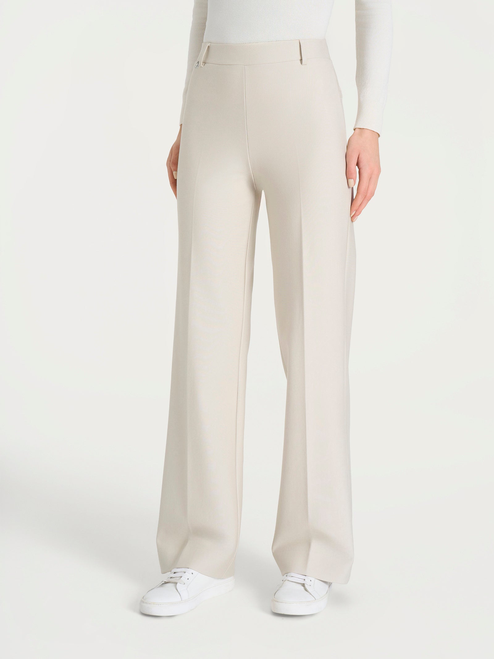 Pantalone ampio in Compact Bianchi Donna - Ragno