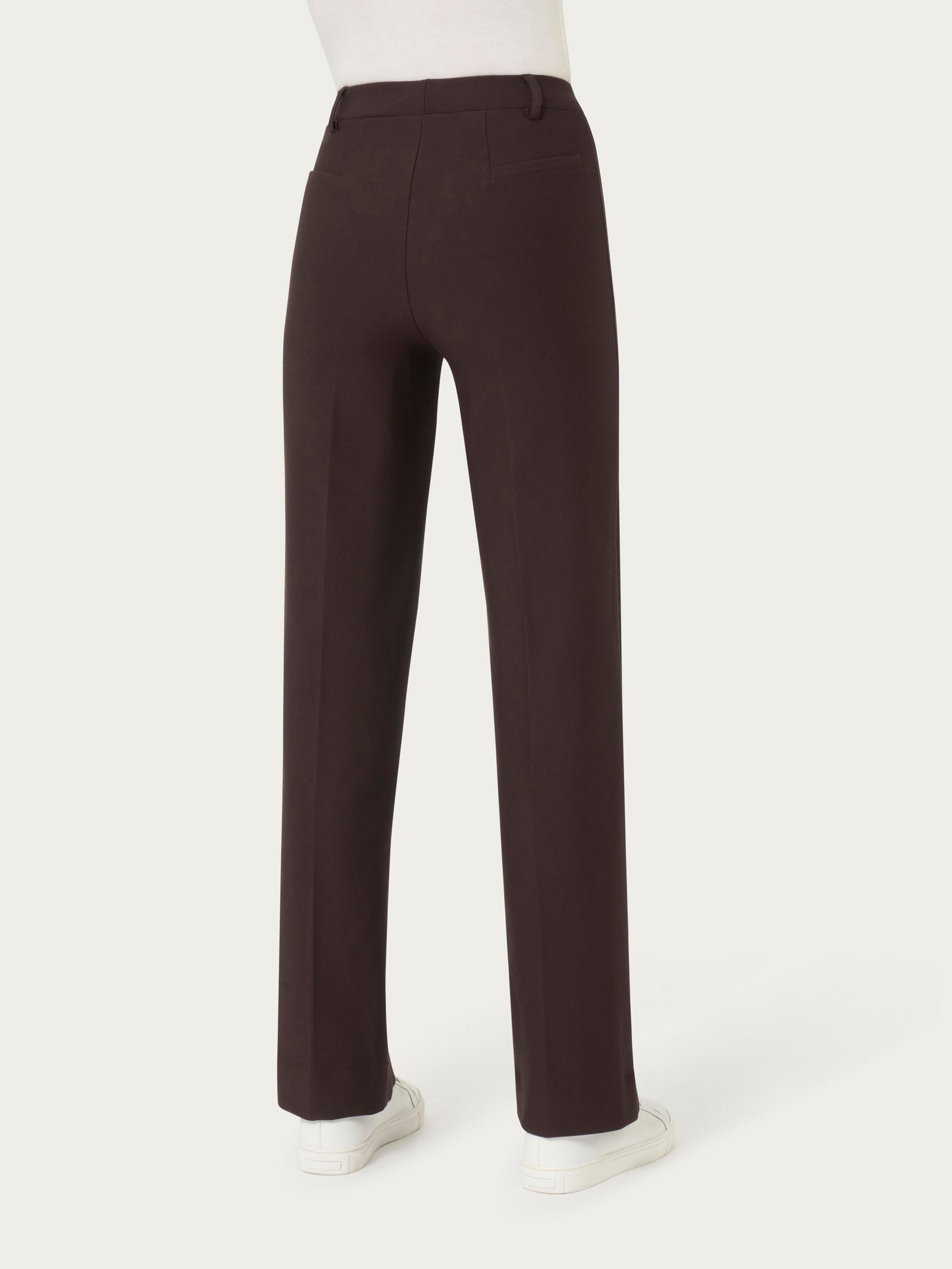 Pantalone ampio in Compact Marroni Donna - Ragno