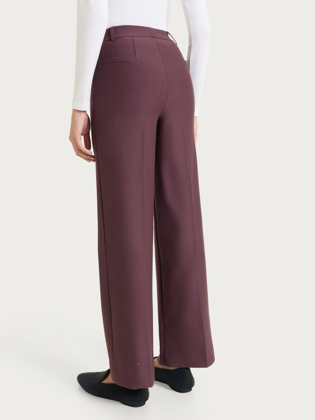 Pantalone ampio in Compact Viola Donna - Ragno