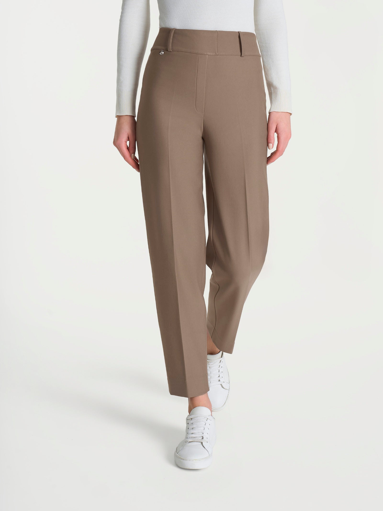 Pantalone a carota in Compact  Marroni Donna - Ragno