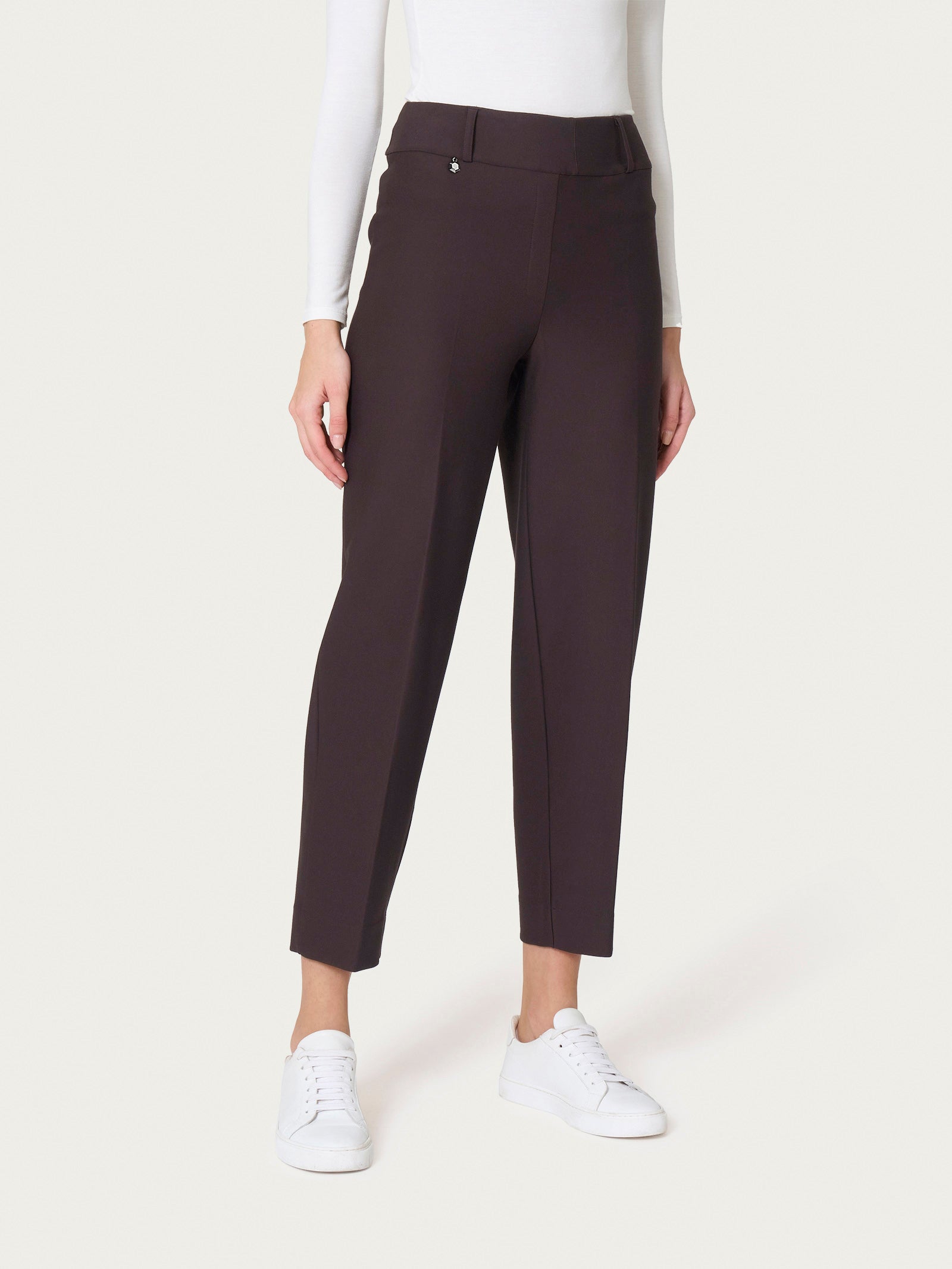 Pantalone a carota in Compact  Marroni Donna - Ragno