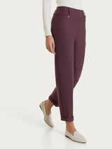 Pantalone a carota in Compact  Viola Donna - Ragno