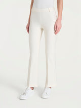Pantalone flare alla caviglia in Compact Bianchi Donna - Ragno