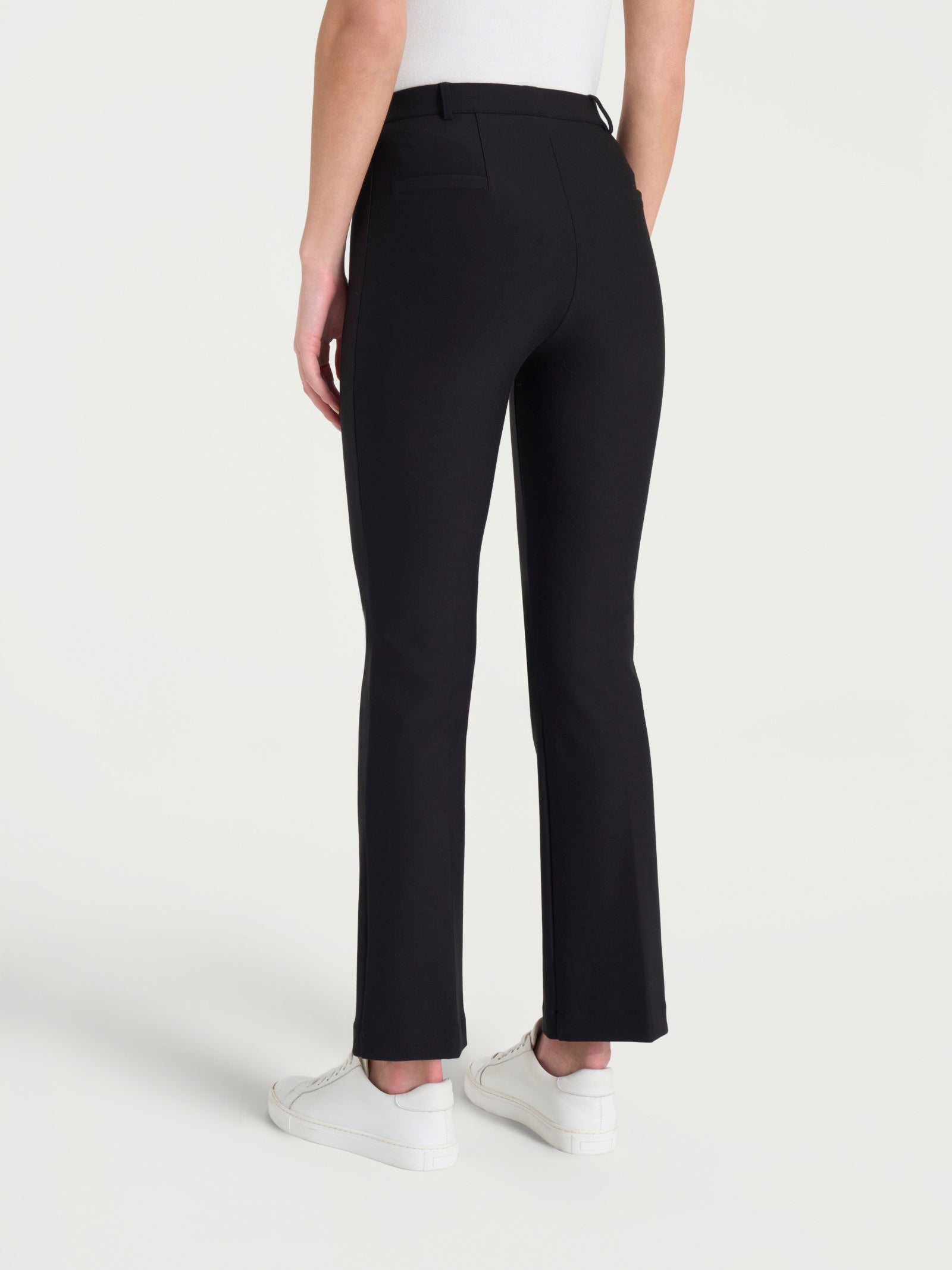 Pantalone flare alla caviglia in Compact Neri Donna - Ragno