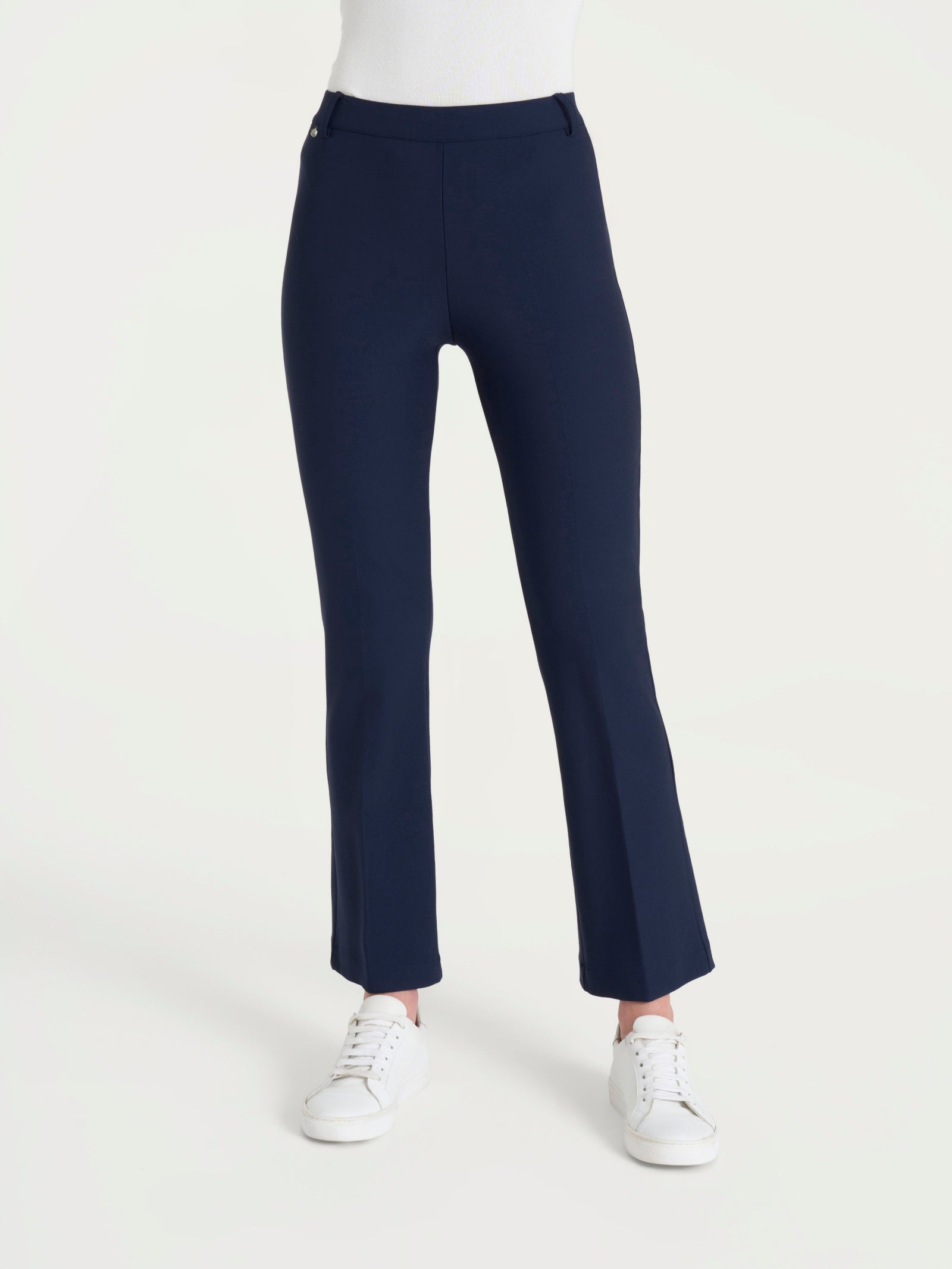 Pantalone flare alla caviglia in Compact Blu Donna - Ragno