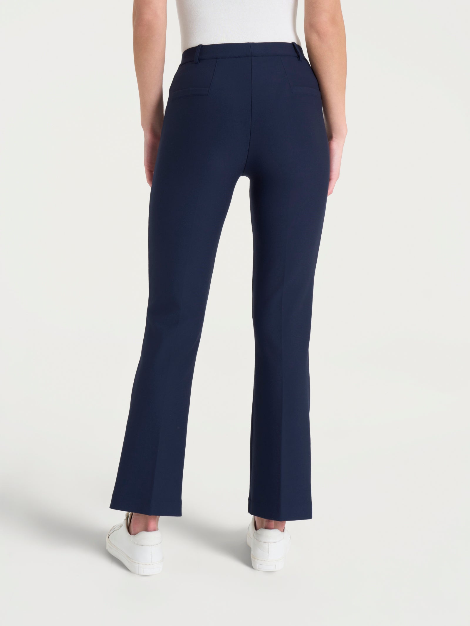 Pantalone flare alla caviglia in Compact Blu Donna - Ragno