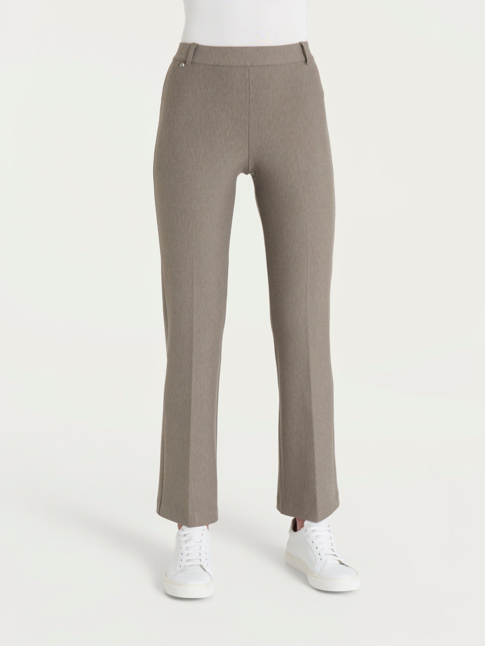 Pantalone flare alla caviglia in Compact Grigi Donna - Ragno