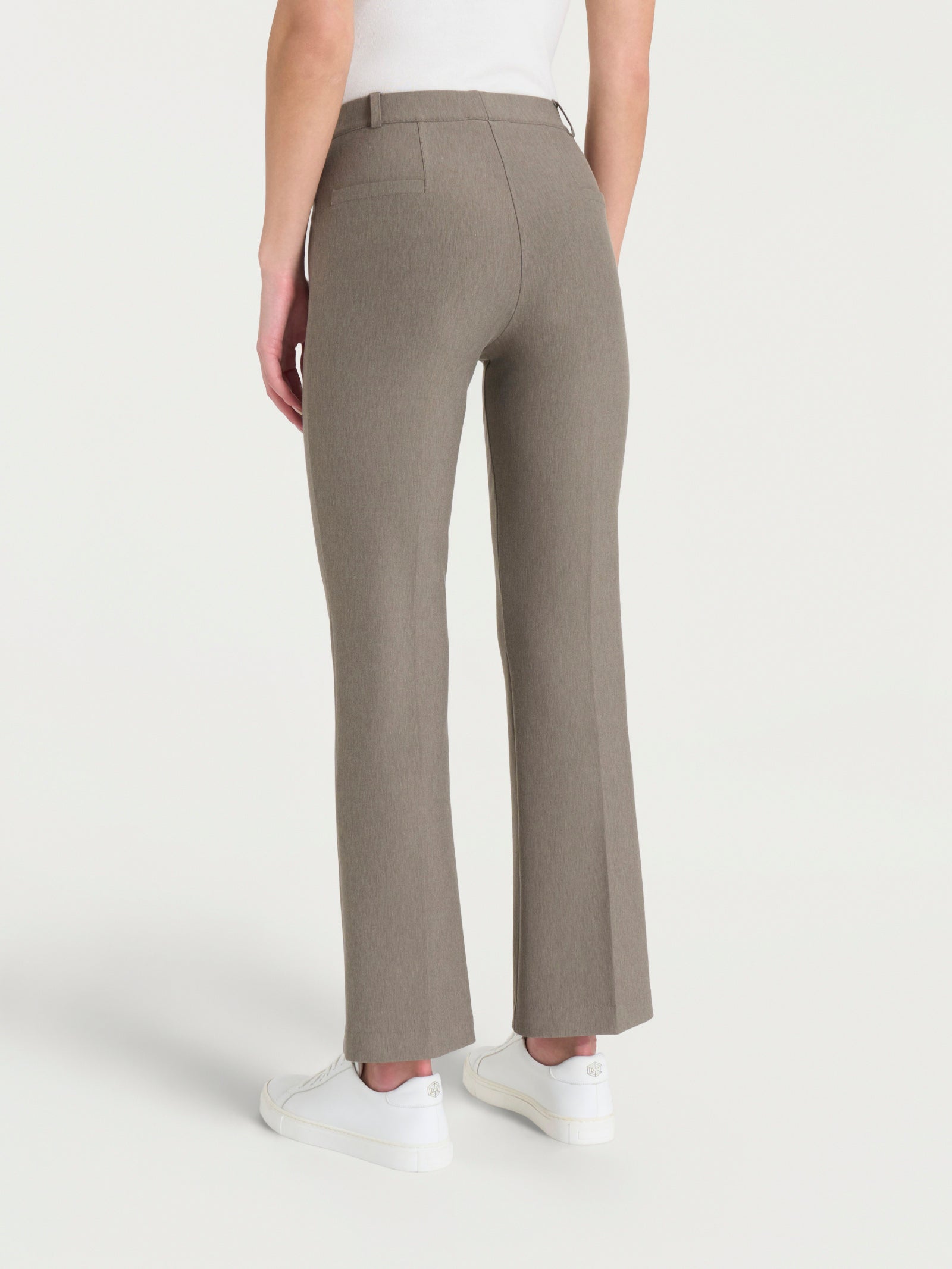 Ankle-length flare pants in Compact - Glace' Mel. – Ragno
