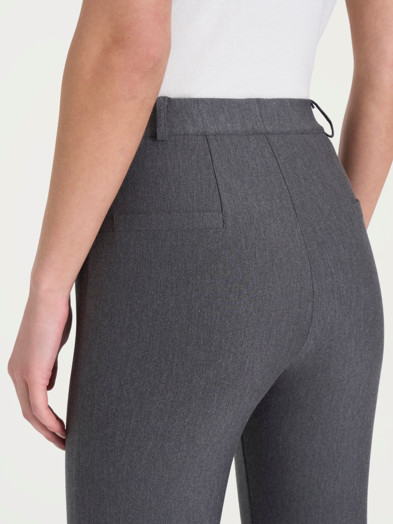 Pantalone flare alla caviglia in Compact Neri Donna - Ragno