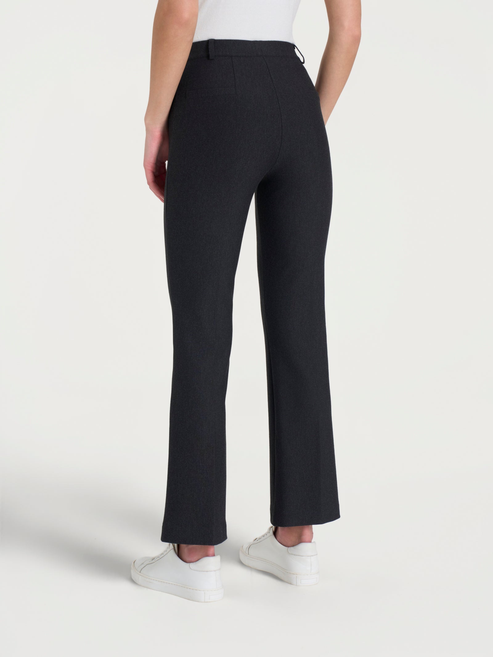 Pantalone flare alla caviglia in Compact Neri Donna - Ragno