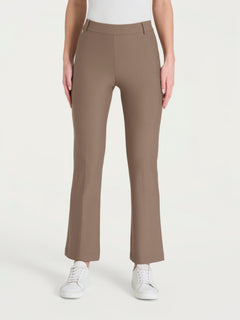 Pantalone flare alla caviglia in Compact Marroni Donna - Ragno