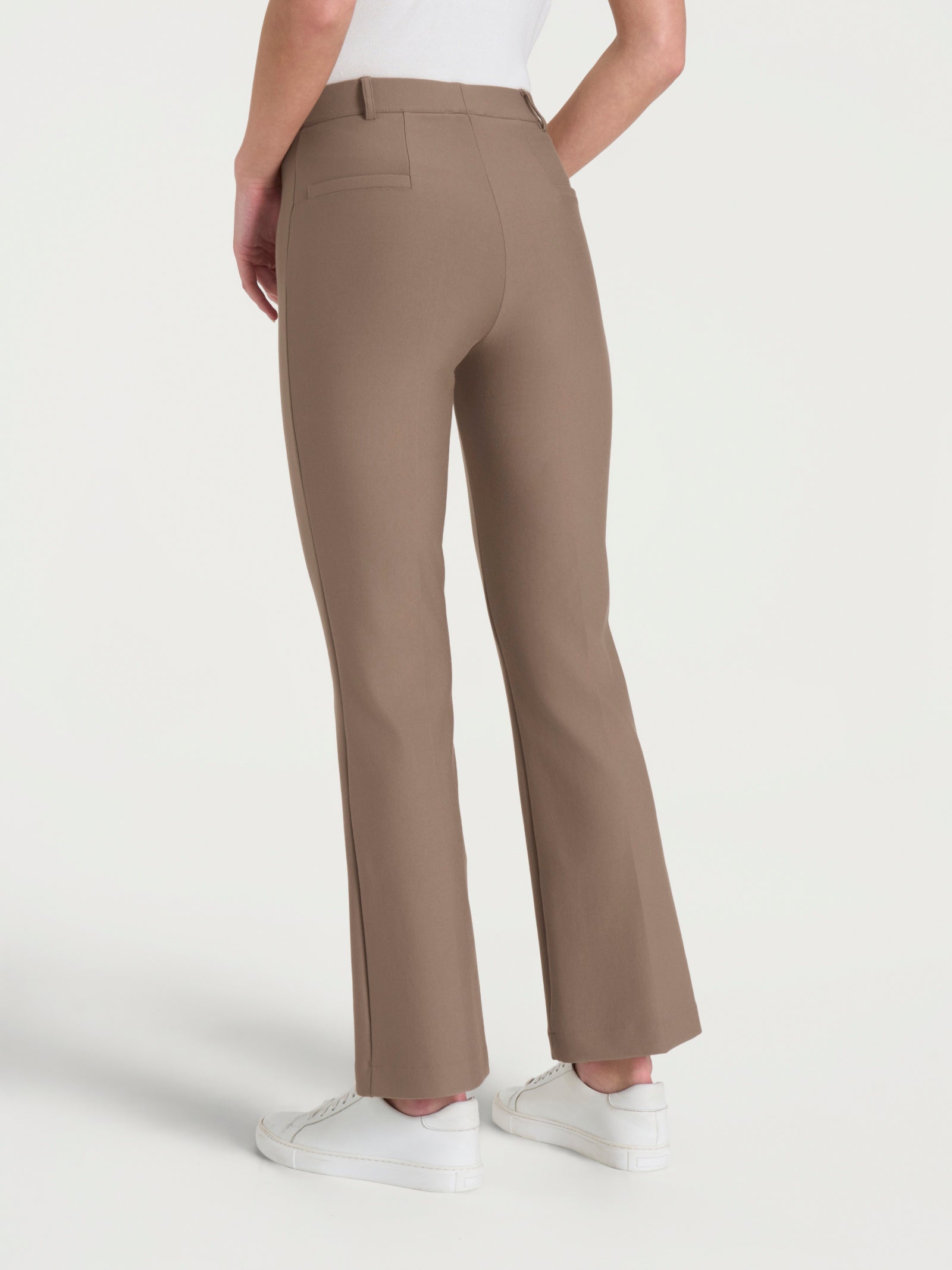 Pantalone flare alla caviglia in Compact Marroni Donna - Ragno