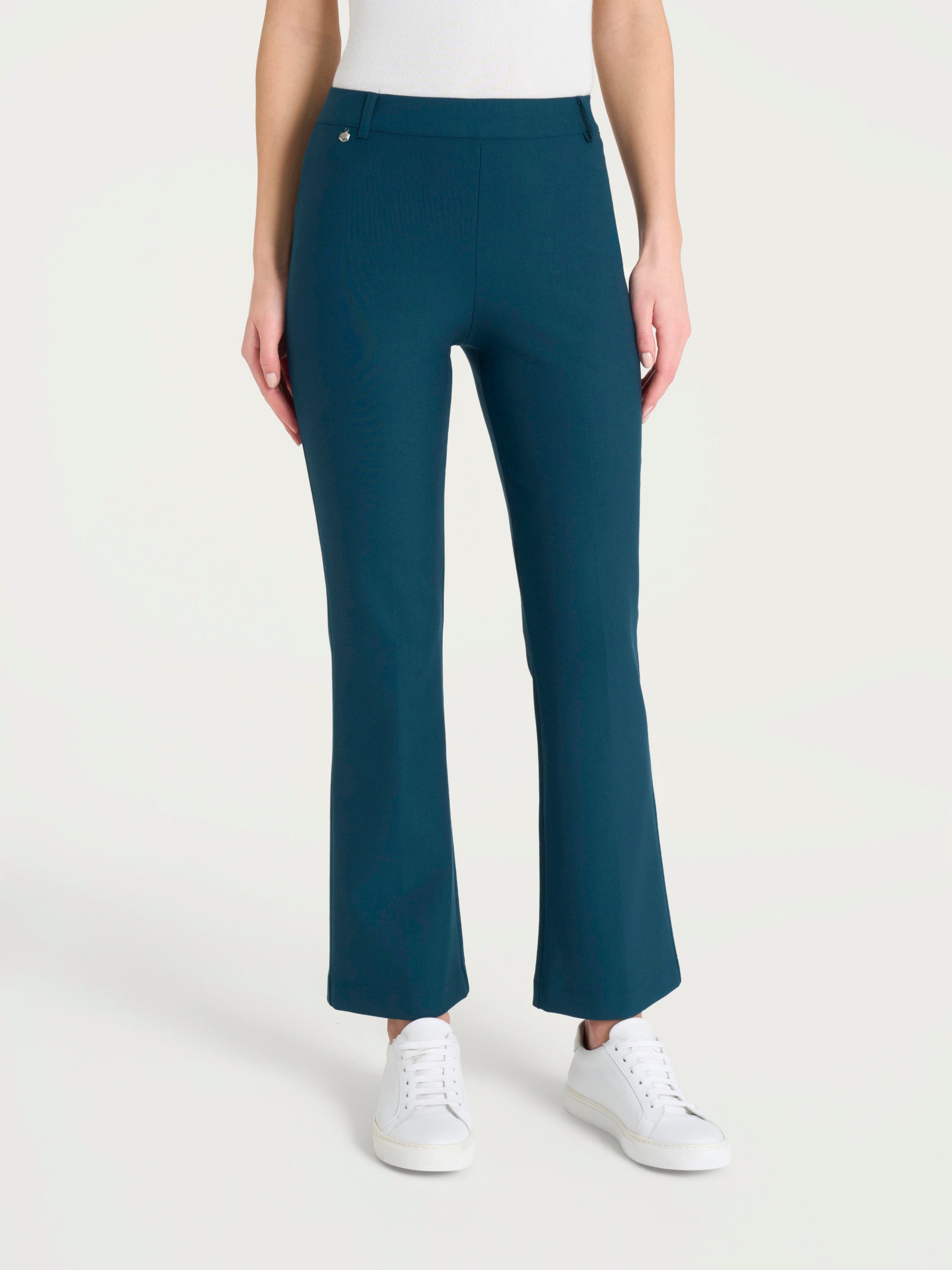 Pantalone flare alla caviglia in Compact Blu Donna - Ragno