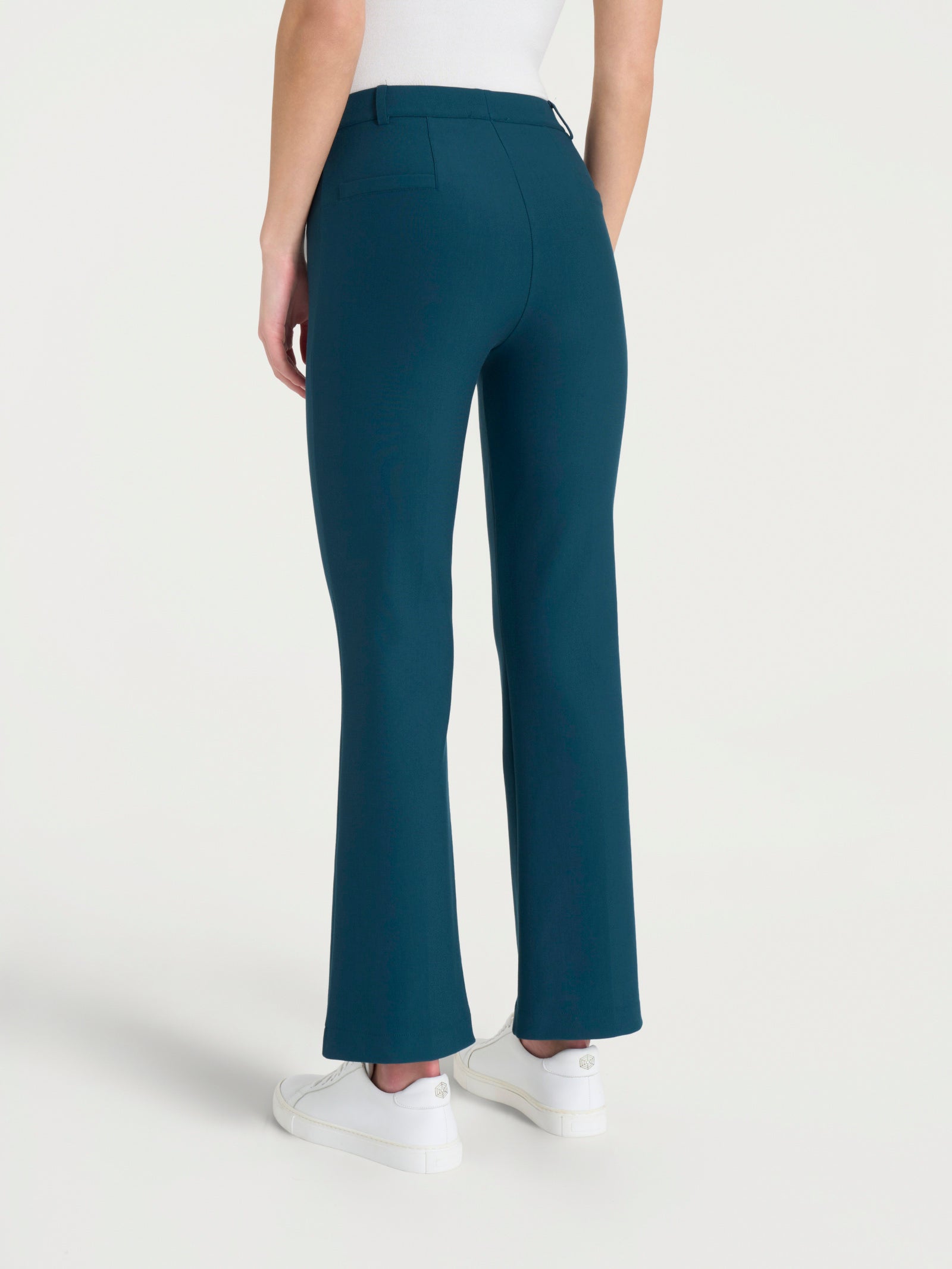 Pantalone flare alla caviglia in Compact Blu Donna - Ragno