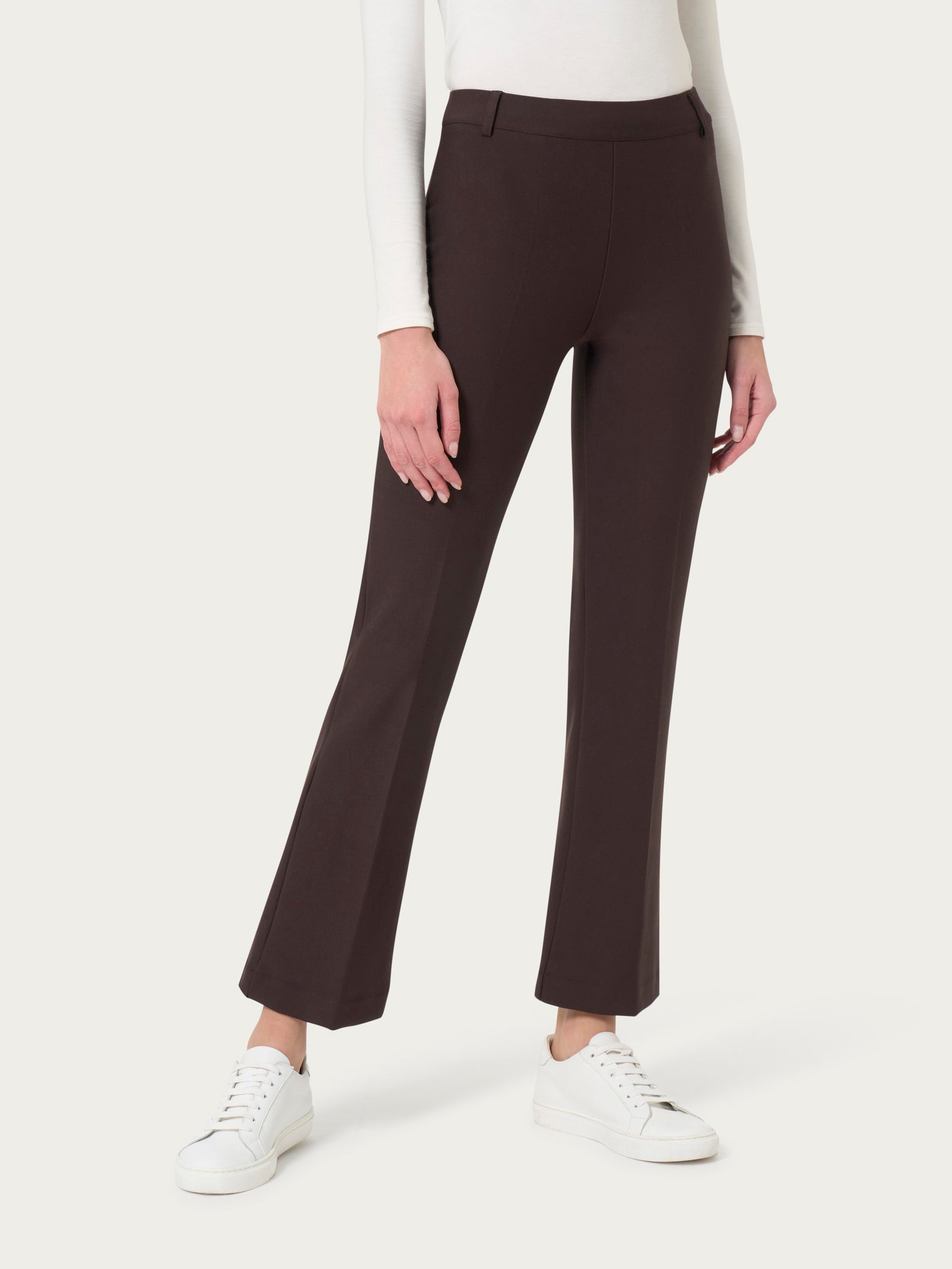 Pantalone flare alla caviglia in Compact -  - Ragno