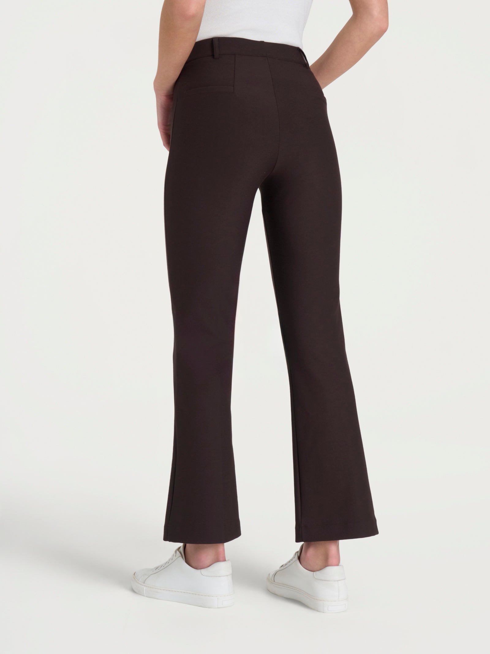 Pantalone flare alla caviglia in Compact Marroni Donna - Ragno