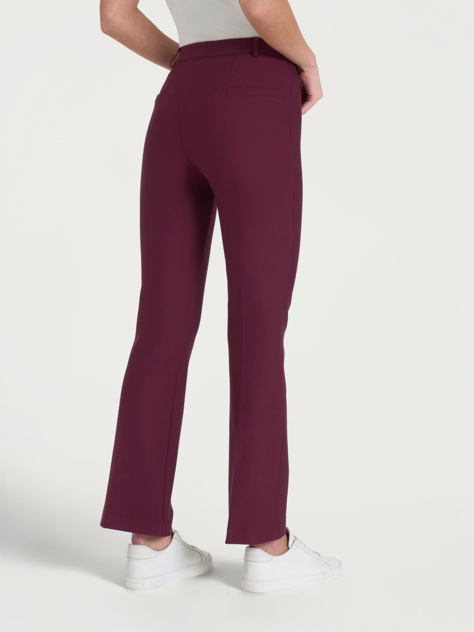 Pantalone flare alla caviglia in Compact Viola Donna - Ragno