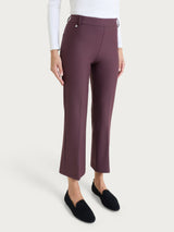Pantalone flare alla caviglia in Compact Viola Donna - Ragno