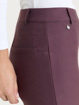 Pantalone flare alla caviglia in Compact Viola Donna - Ragno