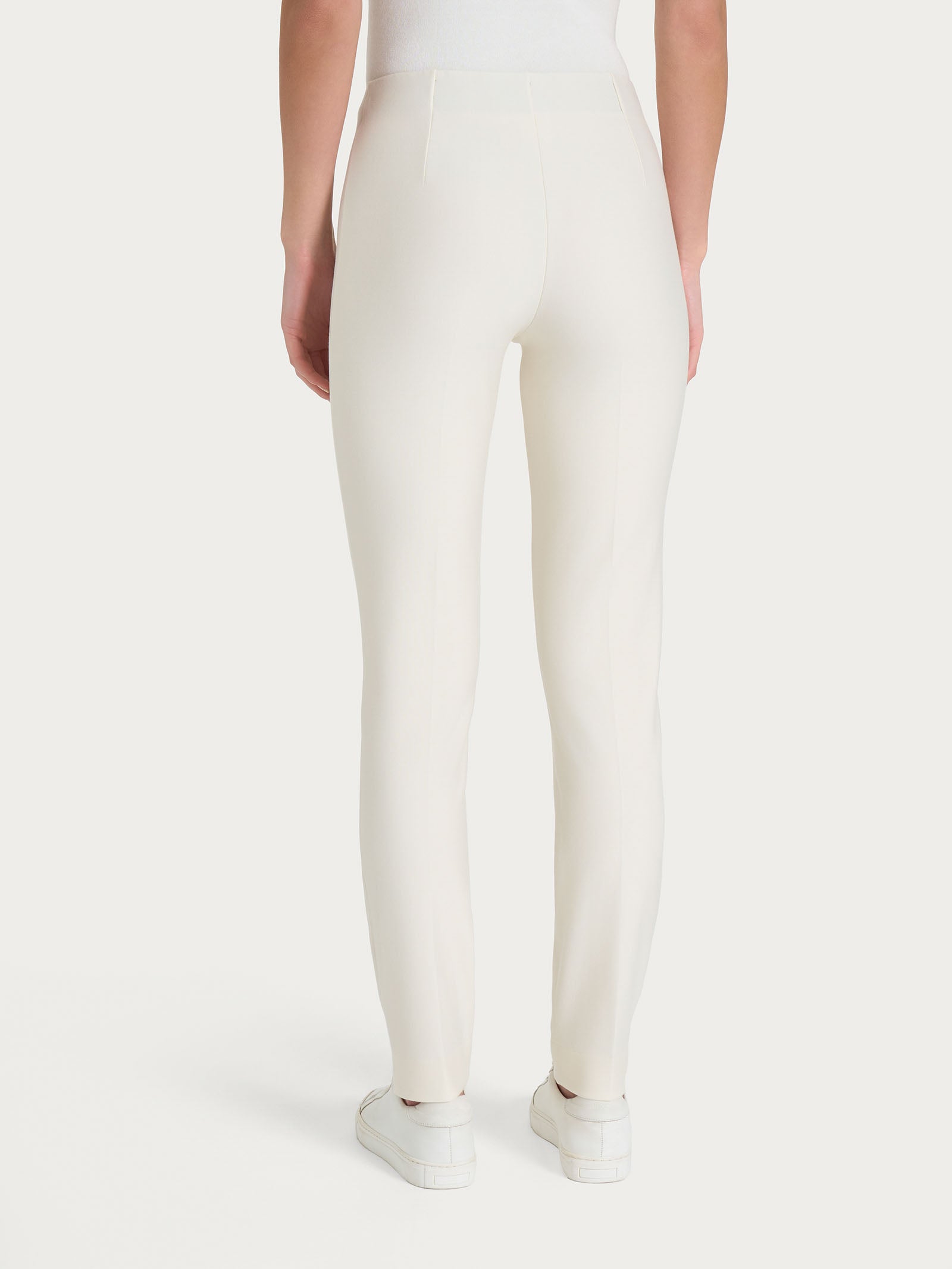Pantalone a sigaretta con spacchetti in Compact Bianchi Donna - Ragno