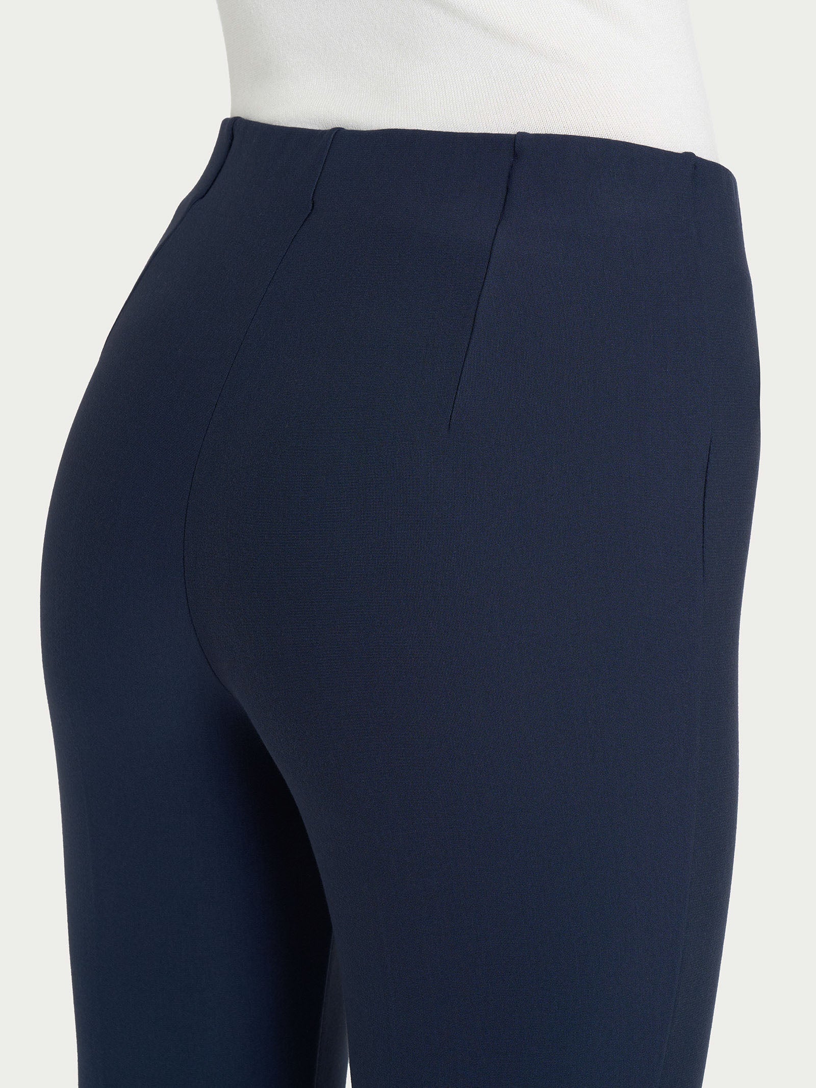 Pantalone a sigaretta con spacchetti in Compact Blu Donna - Ragno