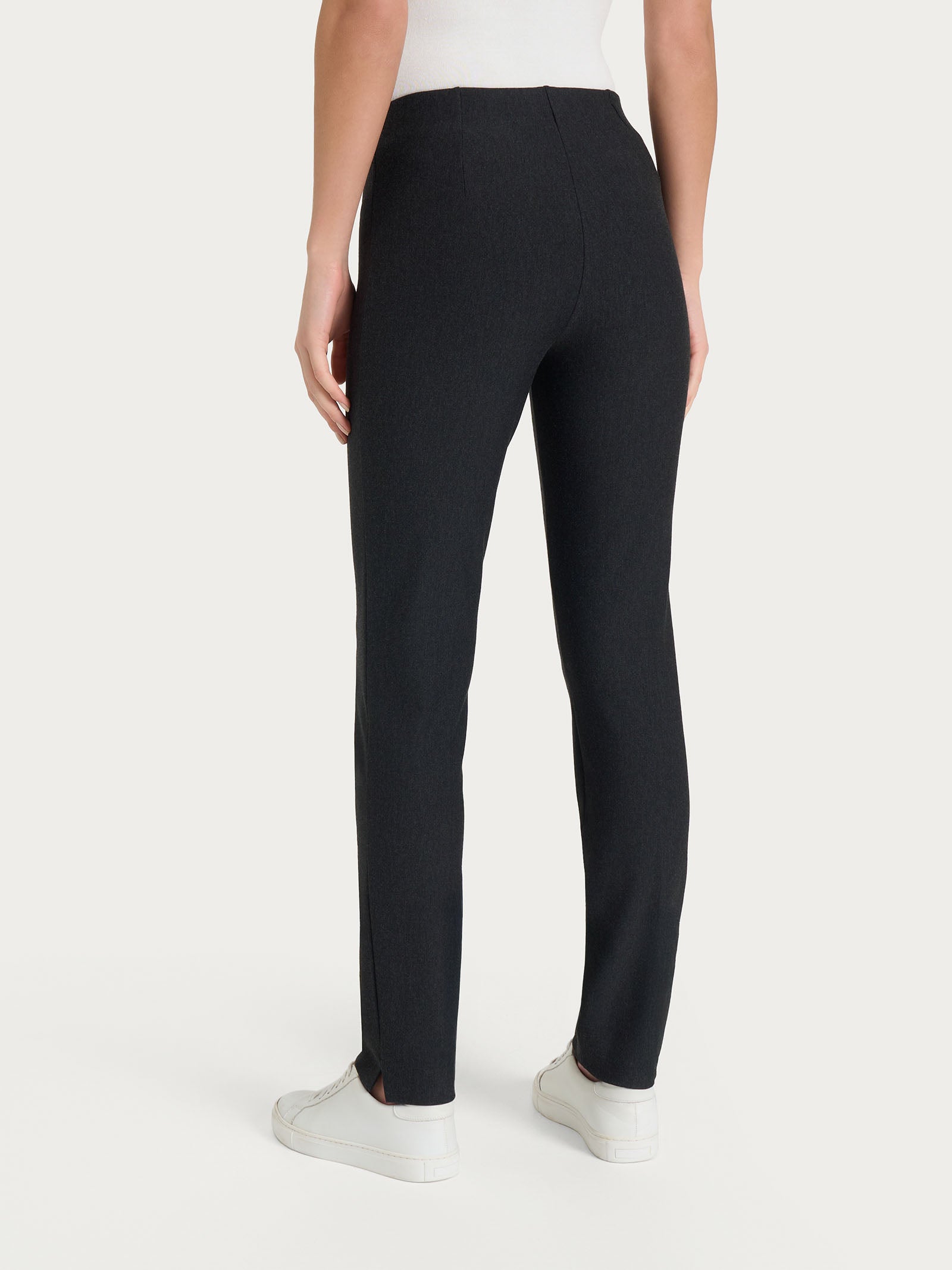 Pantalone a sigaretta con spacchetti in Compact Neri Donna - Ragno