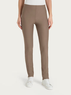 Pantalone a sigaretta con spacchetti in Compact Marroni Donna - Ragno