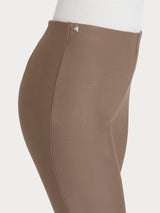 Pantalone a sigaretta con spacchetti in Compact Marroni Donna - Ragno