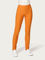 Pantalone a sigaretta con spacchetti in Compact Arancioni Donna - Ragno