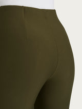 Pantalone a sigaretta con spacchetti in Compact Verdi Donna - Ragno