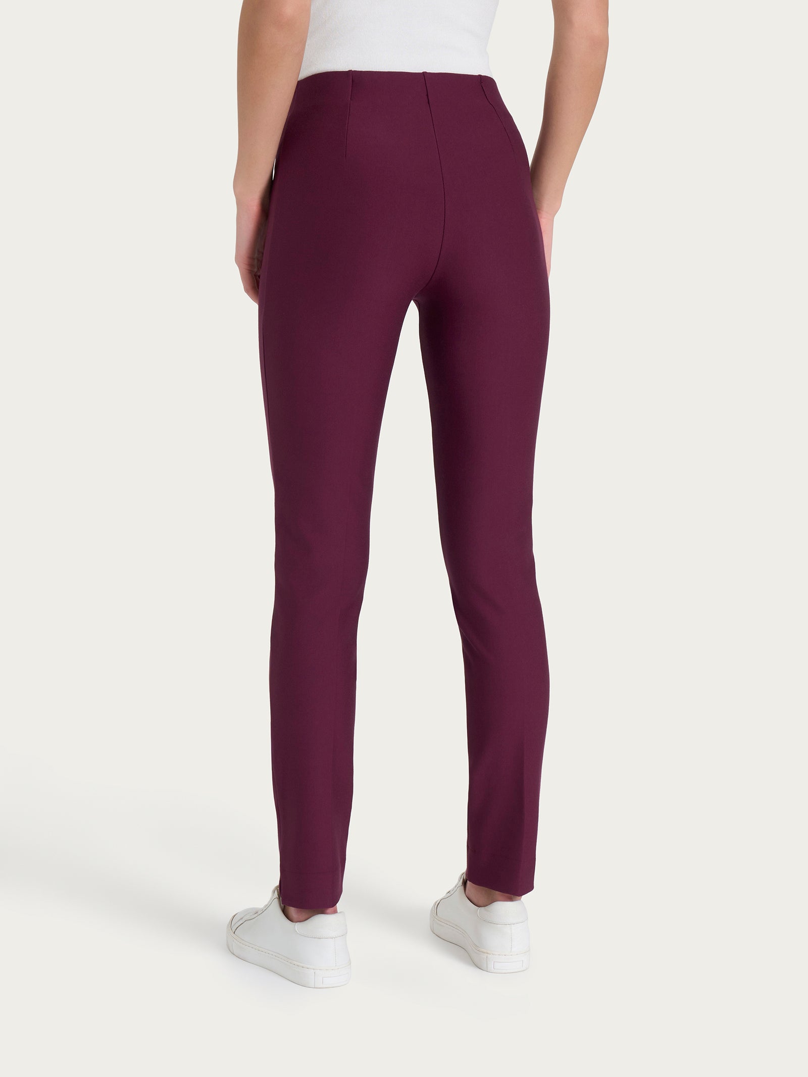 Pantalone a sigaretta con spacchetti in Compact Viola Donna - Ragno