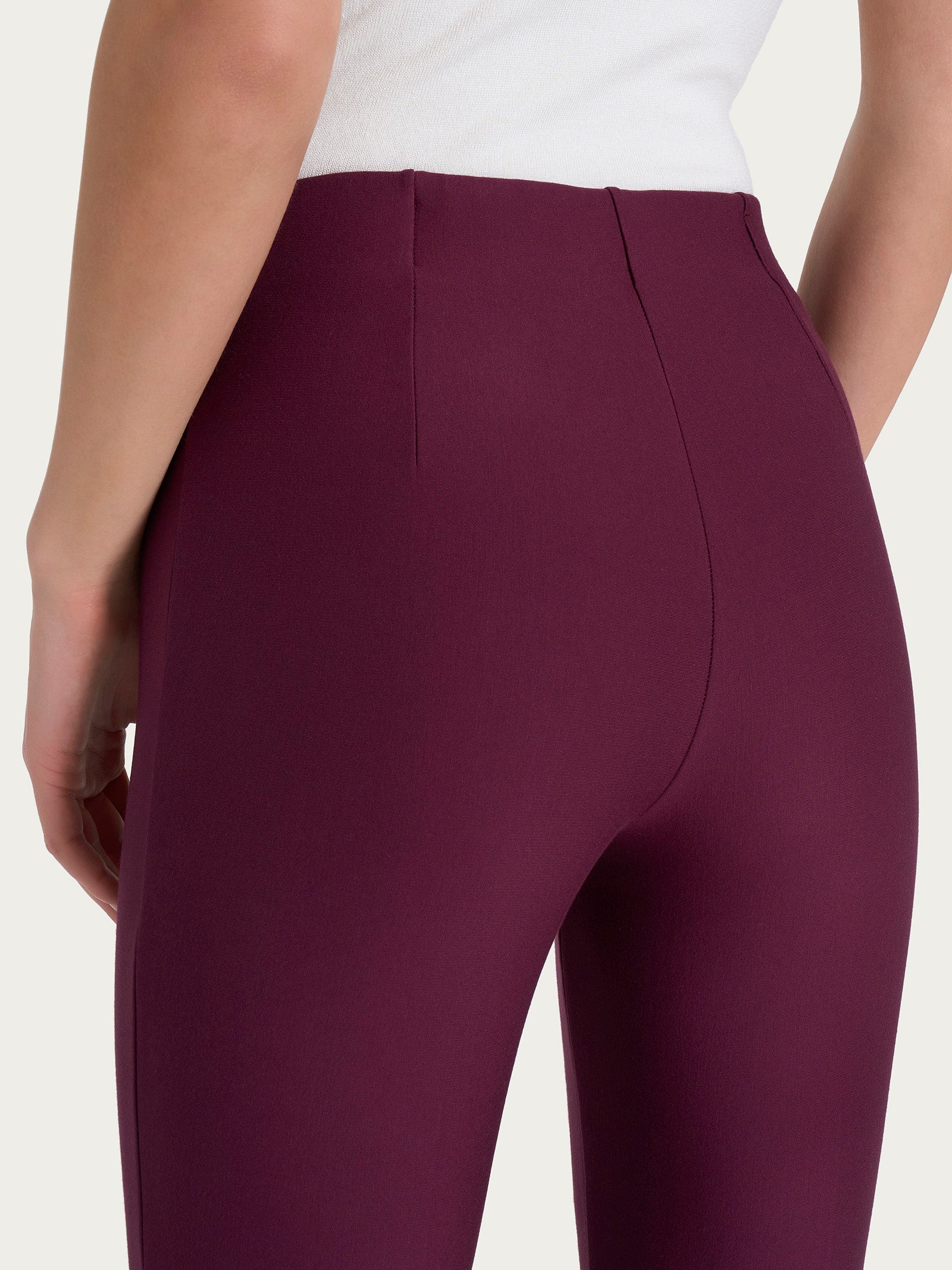Pantalone a sigaretta con spacchetti in Compact Viola Donna - Ragno